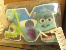 2 x Monsters University Shaped Cushions. New & Packaged