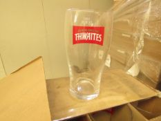 12 x Thwaites Pint Glasses. new & Boxed