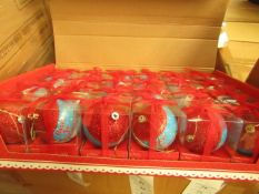 Box of 24 'Babys First Christmas Baubles. New & Boxed