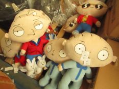 2 x Picked at Random Family Guy Stewie Teddies. 50cm Tall. Unused