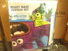 Monsters University Ready Made Curtains. 168cm x 183cm. New & Packaged