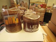 Box of 8 LED Battery operated Candles. New & Boxed. See Image For Colour