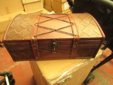 Wooden Chest. 35cm x 23cm x 13cm. New & Boxed