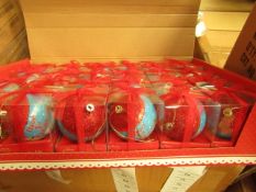 Box of 24 'Babys First Christmas Baubles. New & Boxed