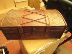 Wooden Chest. 35cm x 23cm x 13cm. New & Boxed