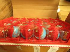 Box of 24 'Babys First Christmas Baubles. New & Boxed