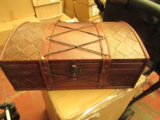 Wooden Chest. 35cm x 23cm x 13cm. New & Boxed