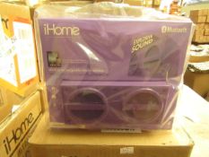 iHome Bluetooth Speaker. Unused & Packaged. Ideal Stocking Filler!