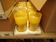 Box of 8 LED Battery operated Candles. New & Boxed. See Image For Colour