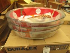 3 x 4L 39cm x 27cm Duralex Oven Dish. new & packaged