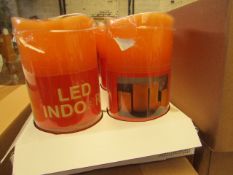 Box of 8 LED Battery operated Candles. New & Boxed. See Image For Colour