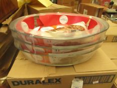 3 x 4L 39cm x 27cm Duralex Oven Dish. new & packaged
