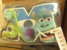 2 x Monsters University Shaped Cushions. New & Packaged