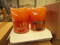 Box of 8 LED Battery operated Candles. New & Boxed. See Image For Colour