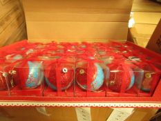 Box of 24 'Babys First Christmas Baubles. New & Boxed