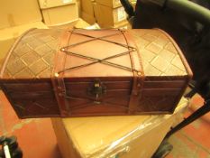 Wooden Chest. 35cm x 23cm x 13cm. New & Boxed