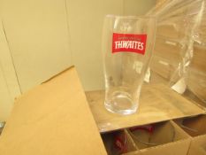 12 x Thwaites Pint Glasses. new & Boxed