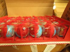 Box of 24 'Babys First Christmas Baubles. New & Boxed