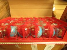 Box of 24 'Babys First Christmas Baubles. New & Boxed