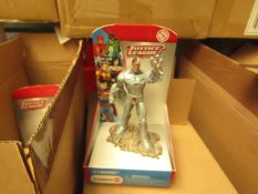 Box of 3 Justice League Cyborg Figures. New & Boxed