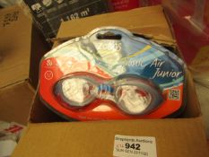 4 x Zoggs Sonic Air Junior Goggles. New & packaged