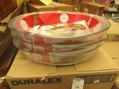 3 x 4L 39cm x 27cm Duralex Oven Dish. new & packaged