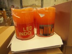 Box of 8 LED Battery operated Candles. New & Boxed. See Image For Colour