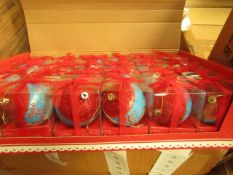 Box of 24 'Babys First Christmas Baubles. New & Boxed