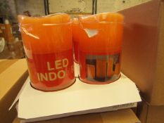 Box of 8 LED Battery operated Candles. New & Boxed. See Image For Colour