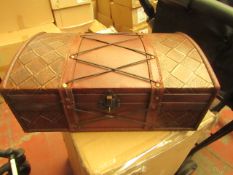 Wooden Chest. 35cm x 23cm x 13cm. New & Boxed