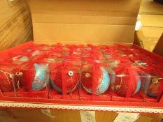 Box of 24 'Babys First Christmas Baubles. New & Boxed