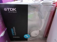 TDK Stereo Headphones - unchecked & Boxed