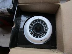 Pro-View outdoor IR dome camera with vari-focal lends, unchecked and boxed.