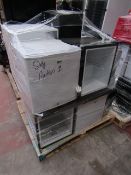 Pallet containing approx 15 - 30 various mini fridges and coolers, all completely unchecked and