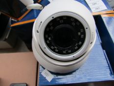 CCTV dome camera, unchecked and boxed.