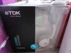 TDK Stereo Headphones - unchecked & Boxed