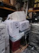 Pallet containing approx 15 - 30 various mini fridges and coolers, all completely unchecked and