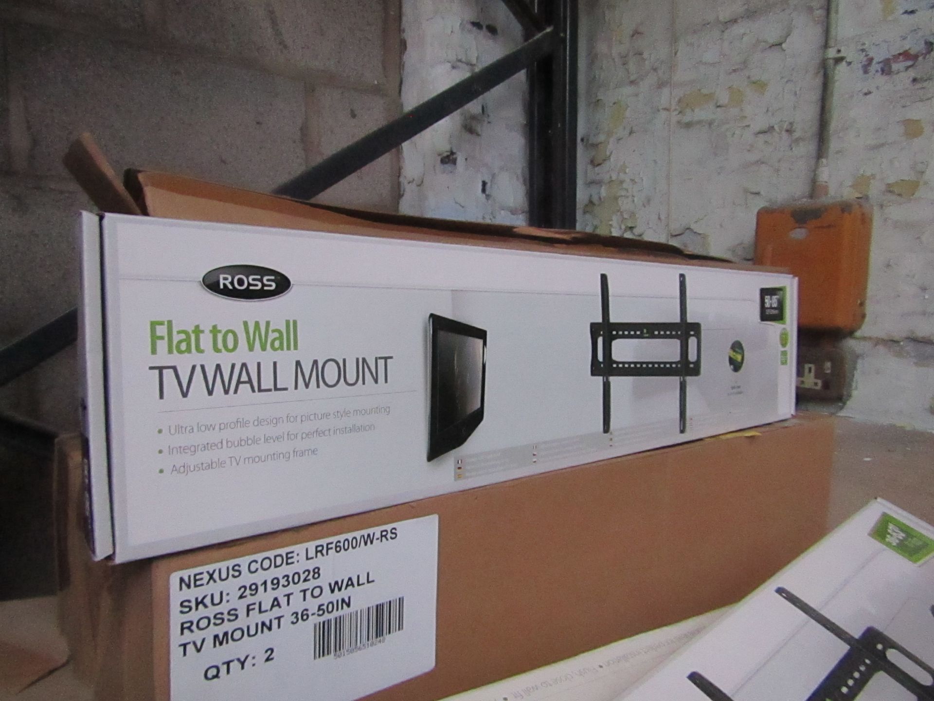 Ross - Flat To Wall Tv Mount - 127-216cm - unchecked & Boxed