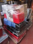 Pallet containing approx 15 - 30 various mini fridges and coolers, all completely unchecked and