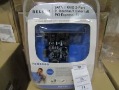 4x Belkin - Sata ll Raid 2-Port (1 Internal / 1 External) Pci Express Card