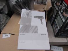 Bosch hair dryer with attachments, untested.