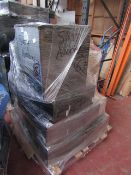 Pallet containing approx 15 - 30 various mini fridges and coolers, all completely unchecked and