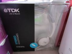 TDK Stereo Headphones - unchecked & Boxed