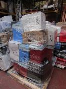 Pallet containing approx 15 - 30 various mini fridges and coolers, all completely unchecked and