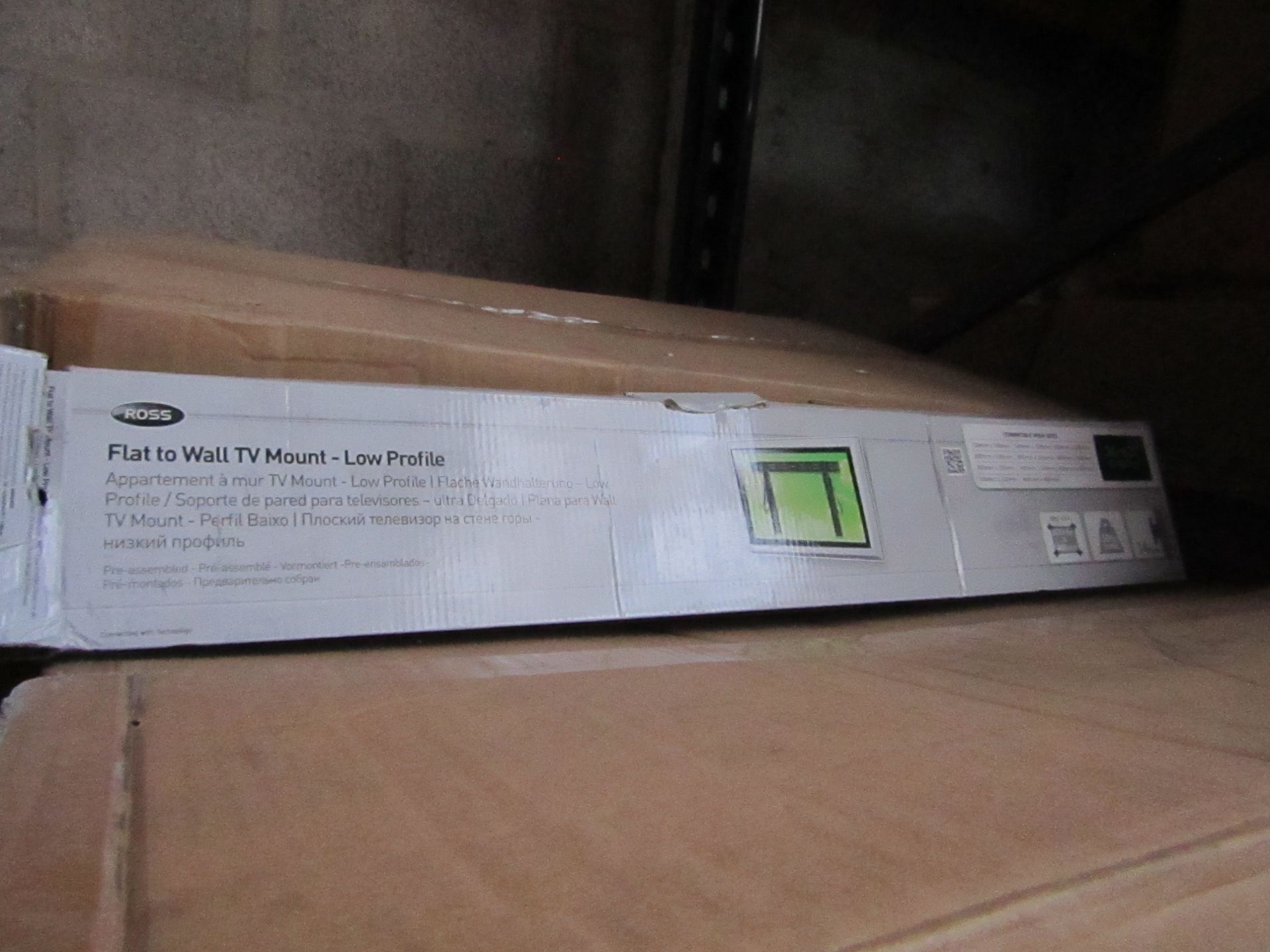 Ross - Flat To Wall Tv Mount - 91-160cm - unchecked & Boxed