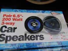 Streetwize Audio - Pair 6.5" 200w 3-Way Car Speakers - Unchecked & Boxed.