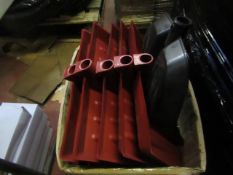 Box of Approx 15+ Large Plastic Red Snow Shovels (Bare Unit No Handles Present) - Boxed.