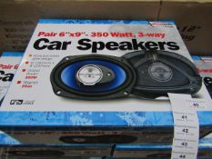 Streetwize Audio - Pair 6" x 9" 350w 3-Way Car Speakers - Unchecked & Boxed.