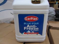 6x CarPlan - Blue Star Anti-Freeze - 2 Litres - Unused & Boxed.