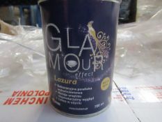 Glamour - Lazura Glossy Glaze - 750ml Each - Box of 6 Units - All Unused.